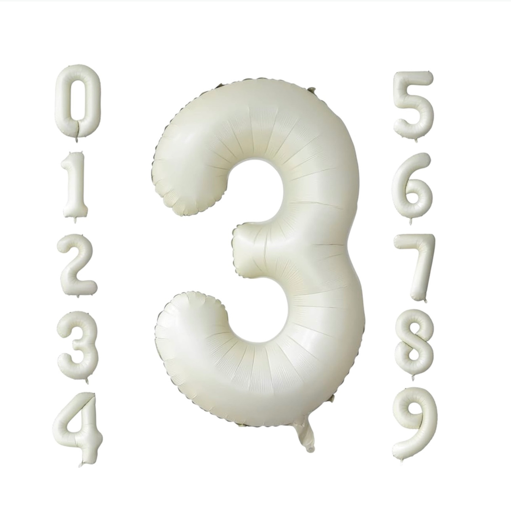 Number Balloon 32 - Cream