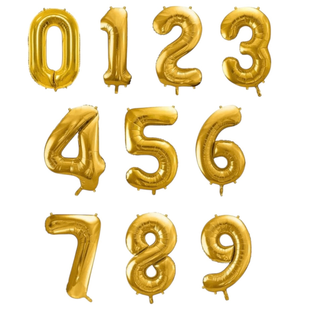Number Balloon 32 - Gold