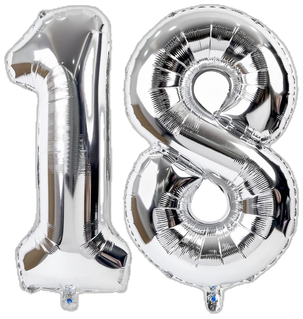 Balloons set silver 2pcs