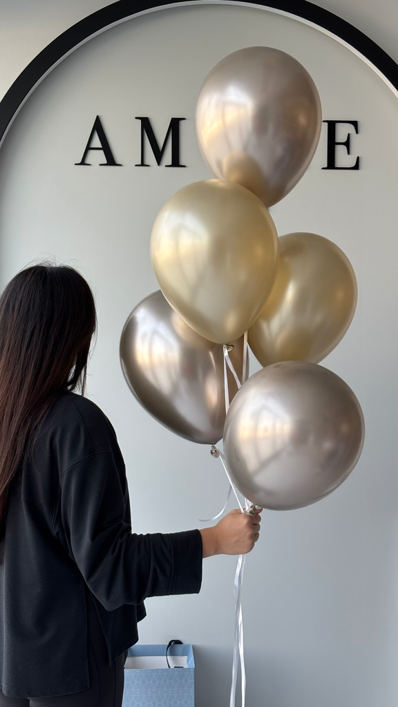 Gold and Brown Balloon Set