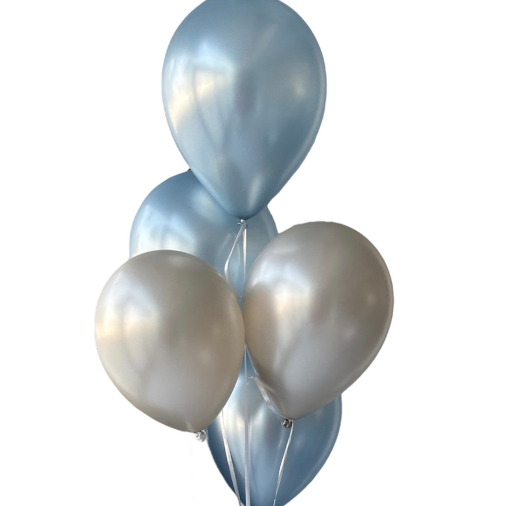 Blue $ Silver Balloon Set