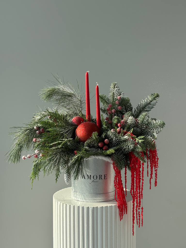 Red Candle Christmas Box