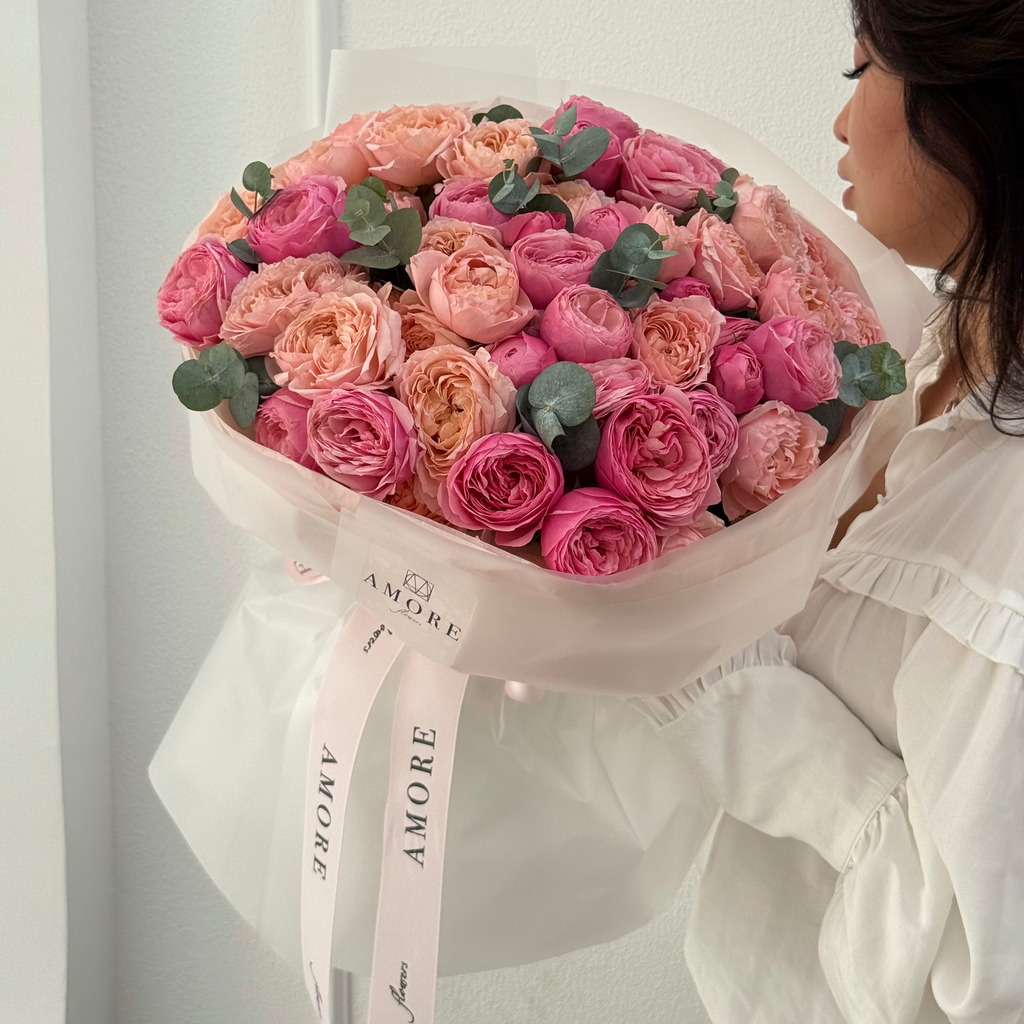 15 Mixed Spray Peony Roses