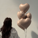 5 Pink Heart Foil Balloons