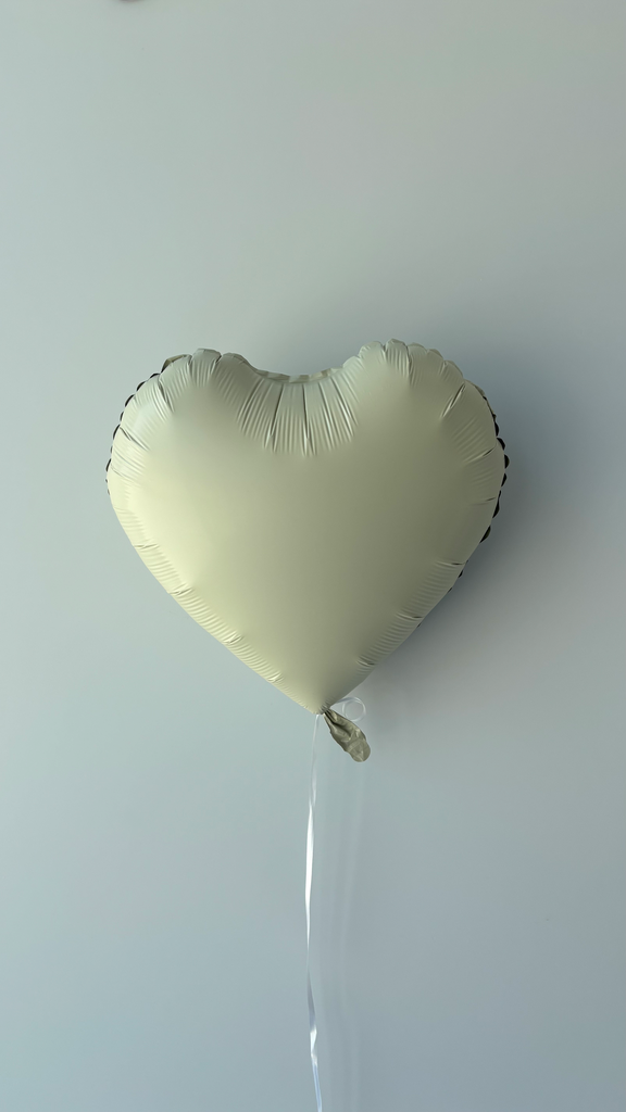 Beige Heart Foil Balloon