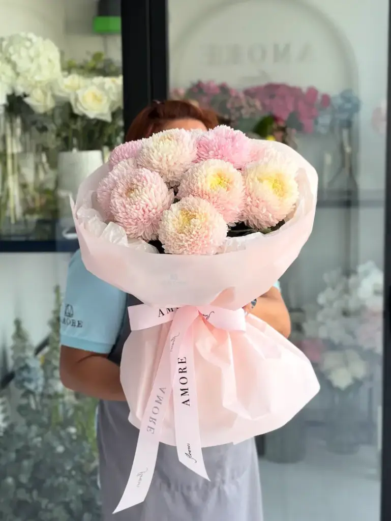 Bouquet of 11 Pink Peony Mums