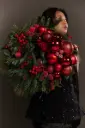 "Holiday rouge" Wreath (small)