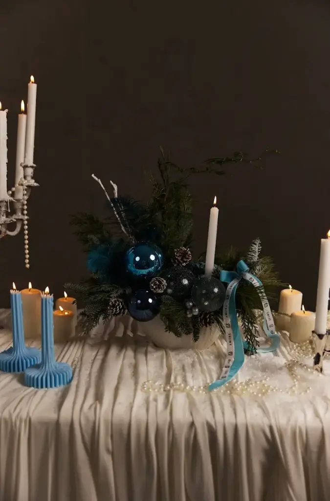 "Midnight Frost" Vase Composition