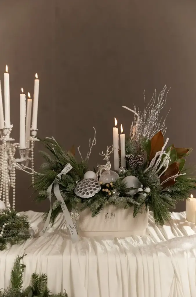 Winter Glow Vase Composition